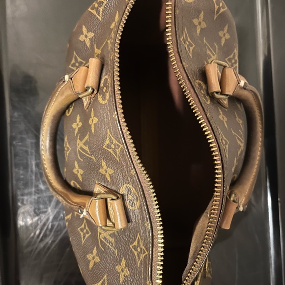 VINTAGE AUTHENTIC Louis Vuitton LV hand bag Speedy 30 Brown Monogram - Picture 3 of 5